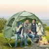 1 Person Folding Camping Cot, Portable Outdoor with Carry Bag, 2-in-1 Elevated Camping Bed Tent Single