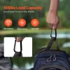 10 PCS Black Carabiner, Caribeaner Clip, Spring Snap Hook for Keychain Clip, 3.07" Aluminum Alloy D Ring Shape Carabeaner with 20 PCS Keyring