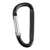 10 PCS Black Carabiner, Caribeaner Clip, Spring Snap Hook for Keychain Clip, 3.07" Aluminum Alloy D Ring Shape Carabeaner with 20 PCS Keyring