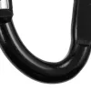 10 PCS Black Carabiner, Caribeaner Clip, Spring Snap Hook for Keychain Clip, 3.07" Aluminum Alloy D Ring Shape Carabeaner with 20 PCS Keyring