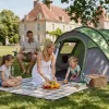4 Person Pop Up Tent for Camping, Waterproof Instant Family Tent with Front Awning, Automatic Tent Throw Pop Up Instant Flip Pop Tent for Camping