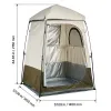 Camping Shower Tent, 1 Room, Foldable Privacy Tent Changing Room with Ground Stakes, Ropes, Carry Bag, and Crossbar