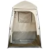 Camping Shower Tent, 1 Room, Foldable Privacy Tent Changing Room with Ground Stakes, Ropes, Carry Bag, and Crossbar