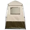 Camping Shower Tent, 1 Room, Foldable Privacy Tent Changing Room with Ground Stakes, Ropes, Carry Bag, and Crossbar
