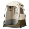 Camping Shower Tent, 1 Room, Foldable Privacy Tent Changing Room with Ground Stakes, Ropes, Carry Bag, and Crossbar