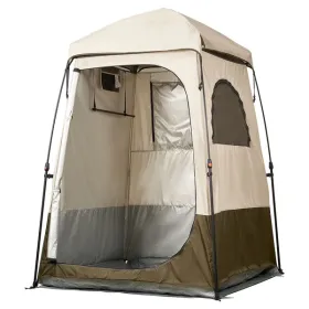 Camping Shower Tent, 1 Room, Foldable Privacy Tent Changing Room with Ground Stakes, Ropes, Carry Bag, and Crossbar