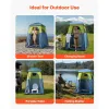 Camping Shower Tent, 1 Room, Portable Privacy Tent Changing Room with Shower Bag, Ground Stakes, Ropes, Carry Bag, and Support Poles