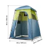 Camping Shower Tent, 1 Room, Portable Privacy Tent Changing Room with Shower Bag, Ground Stakes, Ropes, Carry Bag, and Support Poles