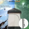 Camping Shower Tent, Portable Privacy Shelter with Solar Shower Bag, Removable Floor and Carrying Bag, Black