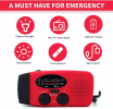 Emergency Radio Crank Solar Hand Weather 1000mAh Power Bank Charger Flash Light