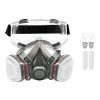 Respirator Mask, Reusable Half Face Cover with Safety Glasses and Filters, Organic Vapor Mask and Dust-proof Face Cover, for Painting, Polishing