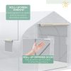 Outdoor Walk-In Tunnel Greenhouse Hot House with Roll-up Windows, Zippered Door, PE Cover 11.5' x 9.8' x 6.5' AS ( Amazon Shipping)