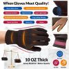 Brown Cotton Polyester Blend Knit Work Gloves, 10-Inch Size with Elastic Wrints