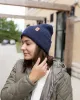 HAAKWEAR Theta-Stitch Cuffed Beanie - Designed and Made in USA (Patent Pending Design) - Denim Blue