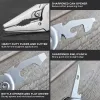 Heavy Duty Multitool | Military Grade Stainless Steel Frame;  Deep Profile Blade;  First Aid Scissors;  Sturdy Pliers;  Cord Cutter;  18 Locking