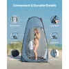 Pop up Shower Tent, Instant Portable Privacy Tent Changing Room with Ground Stakes, Ropes, and Carry Bag, 190T Polyester with Silver Coating