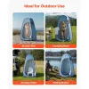Pop up Shower Tent, Instant Portable Privacy Tent Changing Room with Ground Stakes, Ropes, and Carry Bag, 190T Polyester with Silver Coating