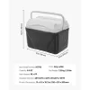 Portable Cooler, 8.5 QT Hard Cooler with Ice Retention and Heavy-Duty Handles, Lightweight Rigid Material Insulated Portable Cooler