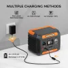Portable Power Station 300W&Foldable Solar Panel, Li-Ion Battery Bank With AC/USB/DC Outputs