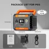 Portable Power Station 300W&Foldable Solar Panel, Li-Ion Battery Bank With AC/USB/DC Outputs
