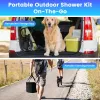 Portable Shower for Camping Include IPX7 Waterproof 6000mAh Rechargeable Shower Pump Filtered Shower Head 5.3Gallon Foldable Bucket For Hiking Beach T