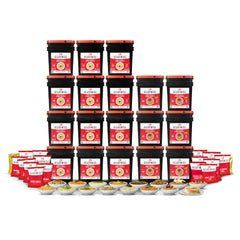2160 Serving Package - 372 lbs - Includes: 12 - 120 Serving Entrees Buckets and 6 - 120 Serving Breakfast Buckets