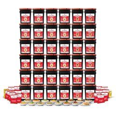4320 Serving Package - 744 lbs - Includes: 24 - 120 Serving Entrees Buckets and 12 - 120 Serving Breakfast Buckets