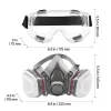 Respirator Mask, Reusable Half Face Cover with Safety Glasses and Filters, Organic Vapor Mask and Dust-proof Face Cover, for Painting, Polishing