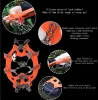 1 pair Outdoor ice claw anti slip shoe cover hiking shoe nail chain stainless steel anti slip snow climbing anti fall shoe nail chain
