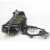 1 pair Outdoor ice claw anti slip shoe cover hiking shoe nail chain stainless steel anti slip snow climbing anti fall shoe nail chain