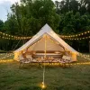 13.1FT Oxford Bell Tent for Family Camping Spacious Yurt Tent with Stove Jack, 4 Season Glamping Shelter, Waterproof Oxford Hot Tent for 4-8 People