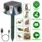 Temu & TK Self-pickup Order Solar-powered & Type-C Rechargeable Animal Repellent - Three ModesUltrasonic Buzzer  Vibration, IP66 Waterproof Ratin