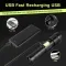 LED Rechargeable Torch 10,000 Lumens, Very Bright Flashlight, Flashlight, USB, 4 Light Modes, Zoomable, IPX4 Waterproof For Camping