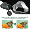 1Pc 40 Plus 40 HD Optical Monocular Telescope With FMC Lens For Outdoor Low Light Vision Scope Phone Holder Tripod Compass For Bird Watching Hunt