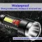 LED Flashlight Torch Rechargeable Work Light Built-in Battery