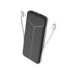 10000mAh Power Bank Portable Charger With US Plug 2 Built-in Cables External Battery Pack With 4 Ouputs 3 Inputs Fit For IOS Phone 14 Android And