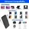 10000mAh Power Bank Portable Charger With US Plug 2 Built-in Cables External Battery Pack With 4 Ouputs 3 Inputs Fit For IOS Phone 14 Android And