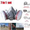 7 IN 1 Half Face Mask for Gas Painting Spray Protection Respirator 2 Filters