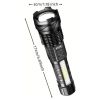 LED Super Powerful Rechargeable Torch Flood Light,Focus Adjustable Water Resistant Handheld Light For Outdoor Camping, Fishing, Hunting, Climbing