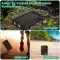 1Pc 1W MAh Solar Power Bank External Battery Pack Dual USB Interface Outdoor Charger With Battery Indicators SOS LED Lights Compass Camping Hikin