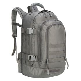 Military Outdoor Backpack Expandable Backpack Tactical Daypack With Waist Strap for Hiking Hunting Outdoor (Color: Grey)