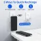 10000mAh Power Bank Portable Charger With US Plug 2 Built-in Cables External Battery Pack With 4 Ouputs 3 Inputs Fit For IOS Phone 14 Android And