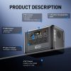 FF Flashfish 1200W Portable Power Station, 768Wh LiFePO4 High-capacity Solar Generator, Power Battery Backup With 4*AC Outputs And 6*USB Outputs