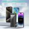 8000mAh Portable Charger with Keychain, Power Bank with Micro& Dual USB-A Ports ,Compatible with Android Phones, Travel Essentials