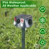 Temu & TK Self-pickup Order Solar-powered & Type-C Rechargeable Animal Repellent - Three ModesUltrasonic Buzzer  Vibration, IP66 Waterproof Ratin
