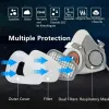 Respirator Mask with Safety Glasses Filters for Dust